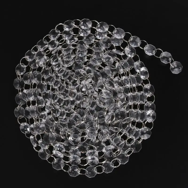 Новинка 30 м занавески из бусин акриловая Хрустальная занавеска Восьмиугольные