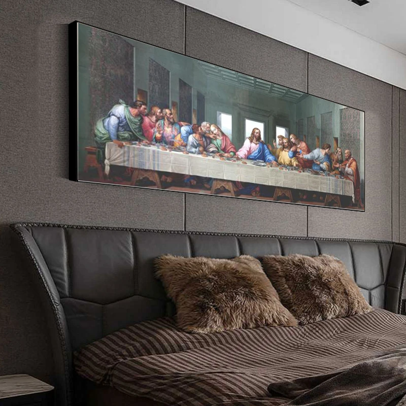 Да Винчи знаменитый холст картины воспроизведение вечеря картина маслом плакат