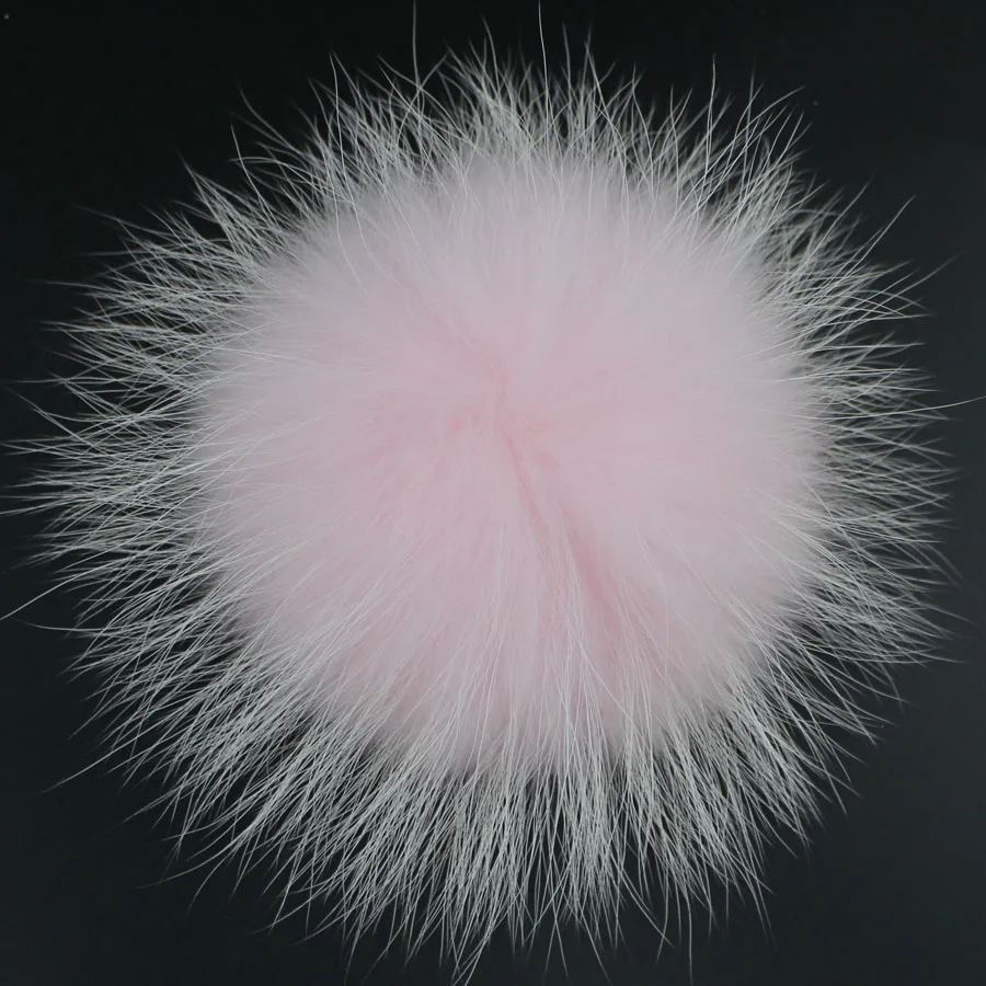 2 шт./лот помпон из натурального меха енота коричневого пушистый идеально