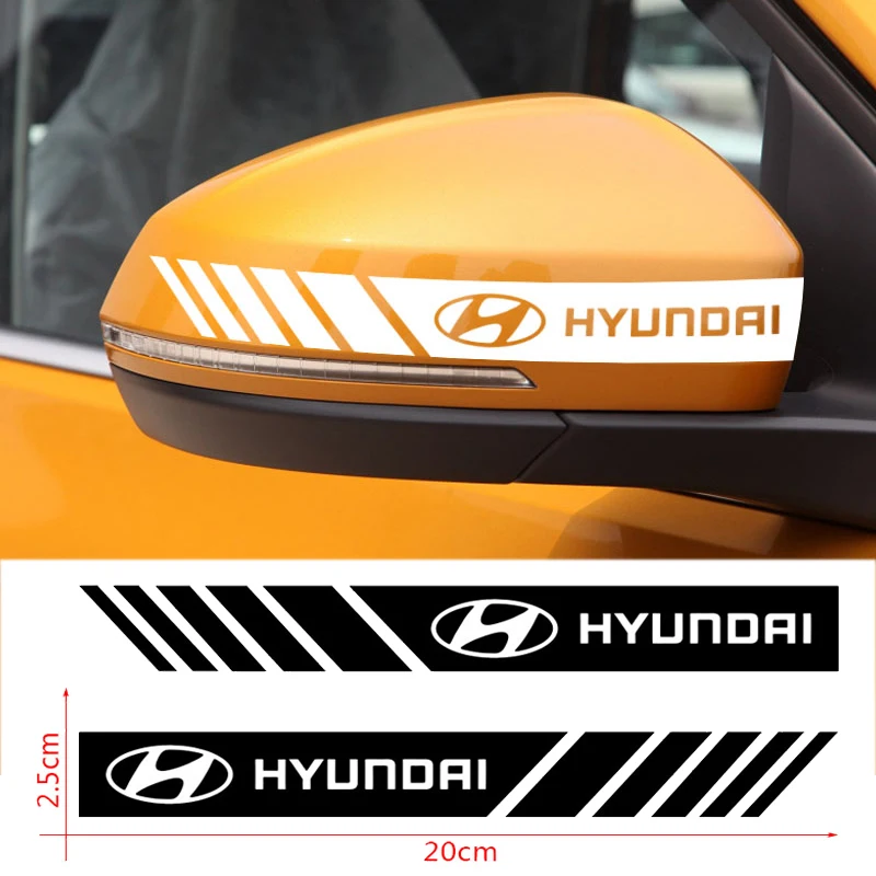 

2pcs Car Rearview Mirror Sticker Auto Decorative Strip For Hyundais H-1 I40 I30 I20 I10 IX35 IX25 Tucson Getz Terracan Accent