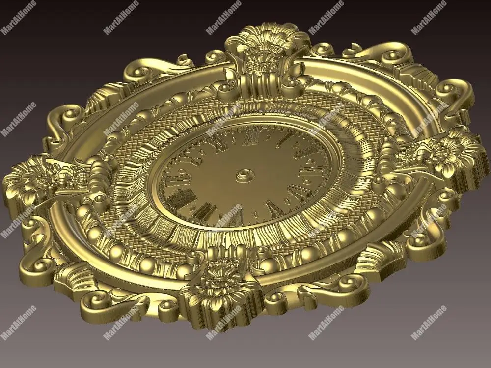 3D модель STL файл Круглый Резной рисунок Европейский цветок круглые Настенные