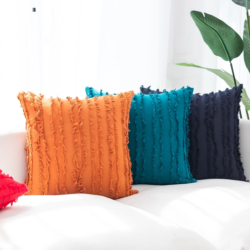 

Cut Flower Pillowcase Plush Nordic Style Rectangle Square Solid Sofa Cushion Cover Christmas Home Living Room Bay Window Decor