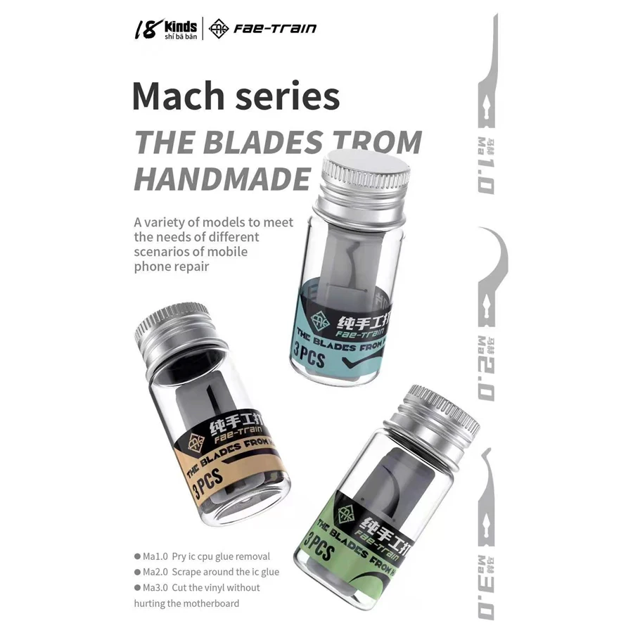 18 видов Mach угла наклона лезвий из ручной работы для механическую шлифовку лезвие