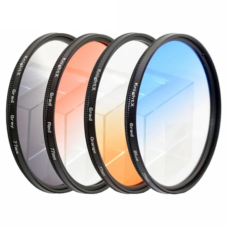 

KnightX Grad ND Blue Camera Lens Filter For canon sony nikon d600 d80 light d3300 49mm 52mm 55mm 58mm 62mm 67mm 72mm 77mm