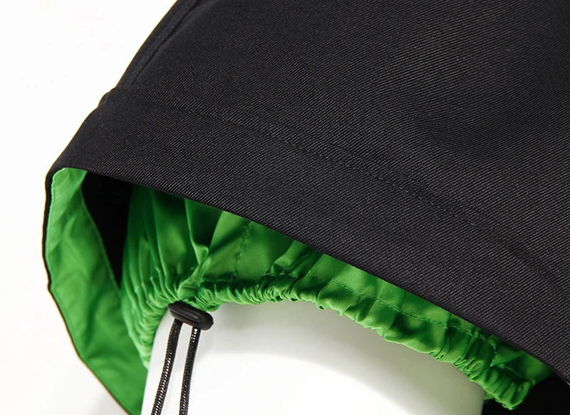 

[EAM] Women Wide Leg Black Contrast Color Drawstring Shorts New High Waist Loose Fit Trousers Fashion Spring Summer 2021 1DD8665