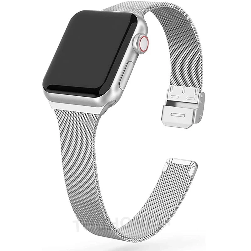 

For Apple watch series 6 5 4 3 21 Silm strap For Apple iWatch 44mm 40mm iWatch band 42mm 38mm Stainless steel bracelet 44 42 40
