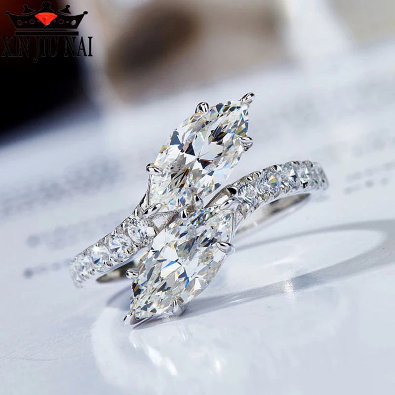 Женское кольцо с бриллиантами массивное элегантное конский глаз шестью