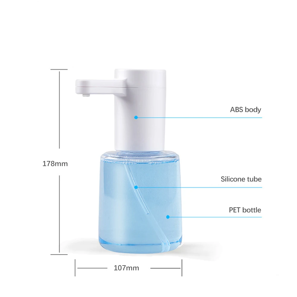 

New 450ml Refillable Automatic Sensor Foam Soap Dispenser With Color Changing Lights Sterilization Liquid Foaming Soap Dispenser