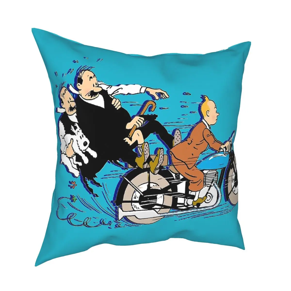 

Milou Adventures Of Tintin Pillowcase Soft Fabric Cushion Cover Decorative Pillow Case Cover Home Drop Shipping 40*40cm