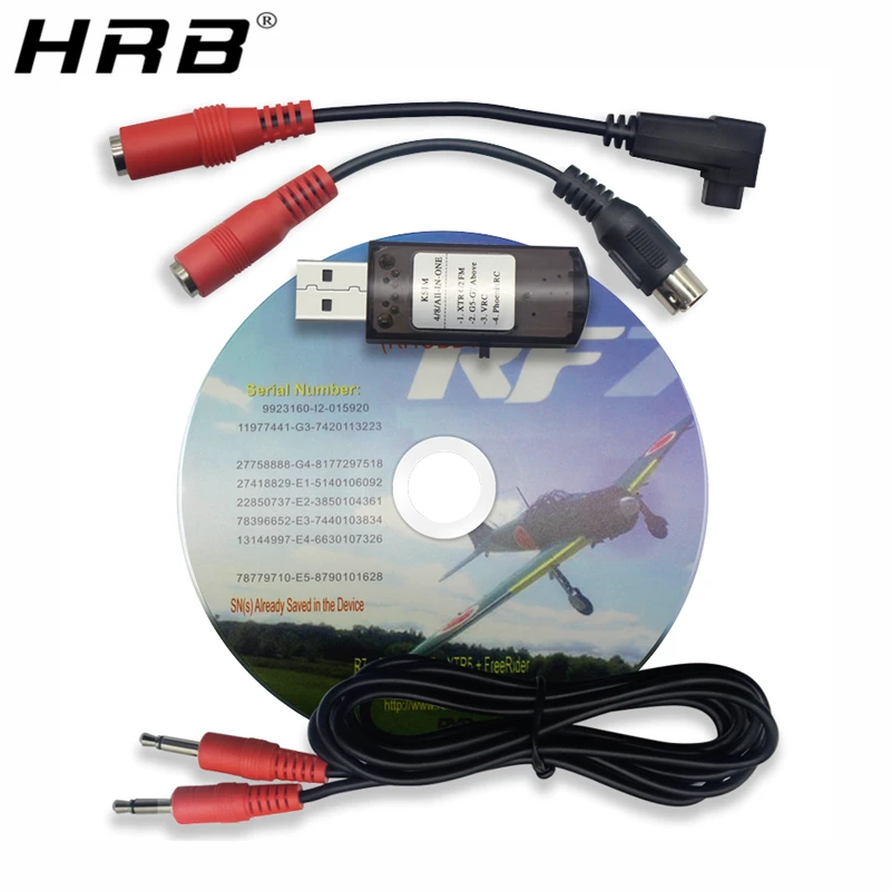 22 в 1 22in1 RC Запчасти USB кабель для авиамодельного симулятора, используемый для подключения Realflight G7/G6 G5.5 G5 Феникс 5,0 Flysky FS-I6 FS-TH9X FS-T6 FS-CT6B
