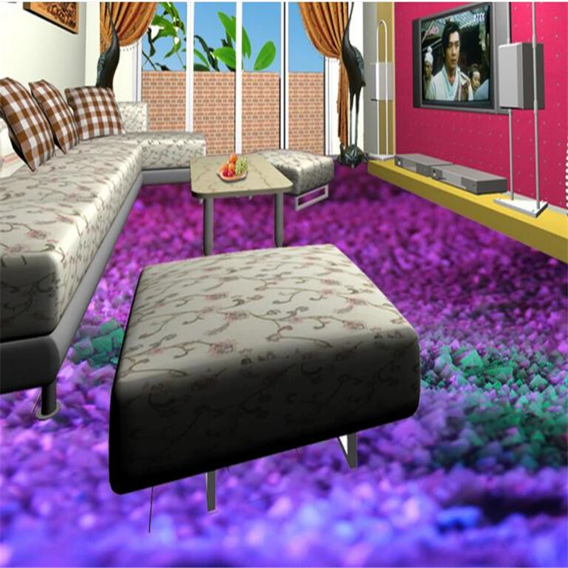 Персонализированная напольная паста фиолетовый камень 3D одежда для гостиной