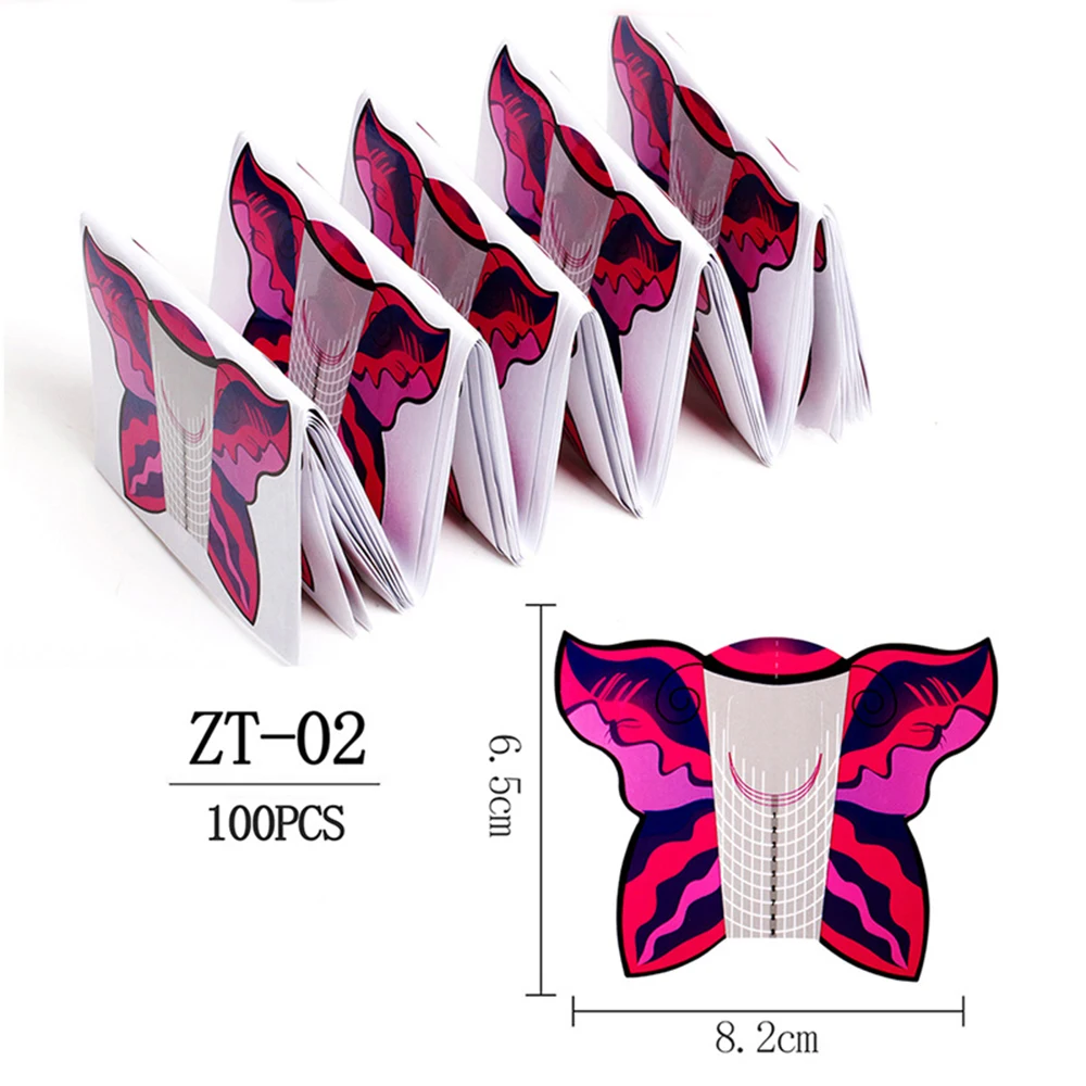 

Self-adhesive Sticker Gel Form Extension Guide Nail Nails 100pcs Longest Pro