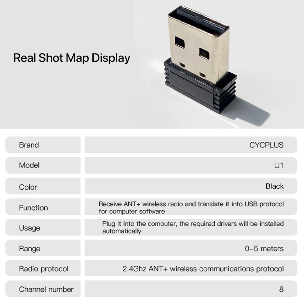 Беспроводной передатчик Cycplus ANT + USB Stick приемник-ключ аксессуары для велоспорта