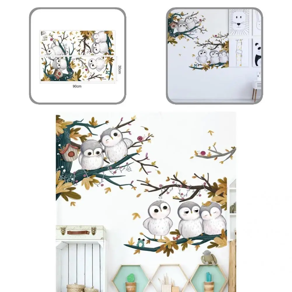 

PVC 1 Set Special Window Decoration Wall Stickers Exquisite Background Sticker Bird Pattern for Dorm