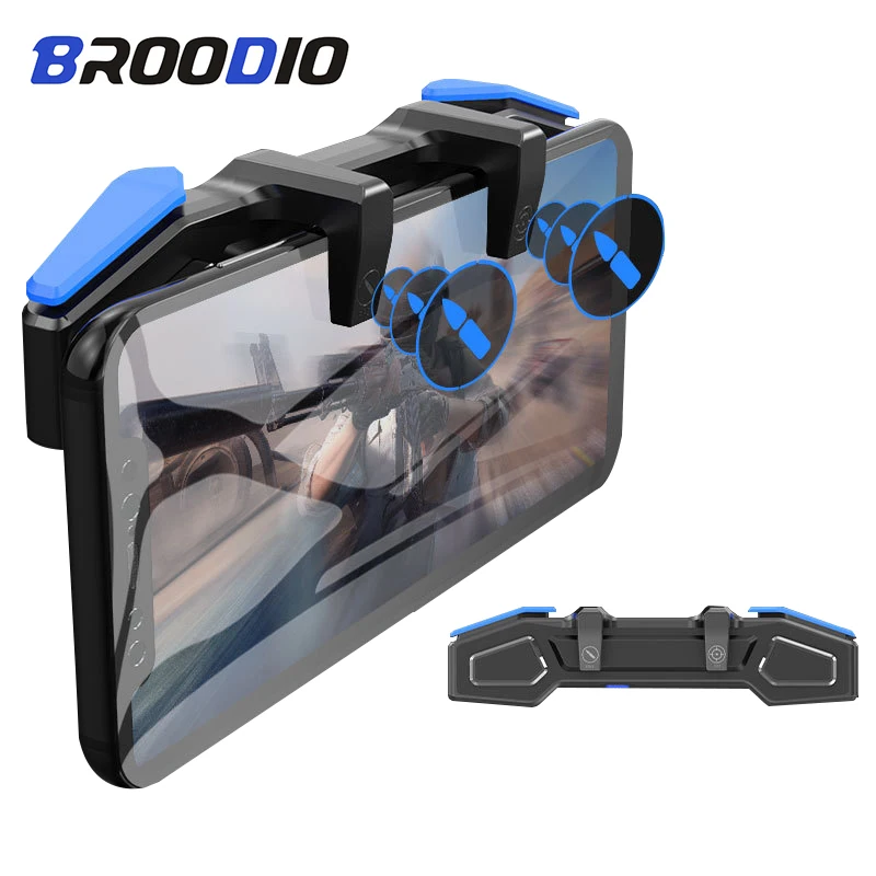 Брудио Новый емкостной импульсный контроллер для Pubg Trigger L1 R1 смартфон Gamepades