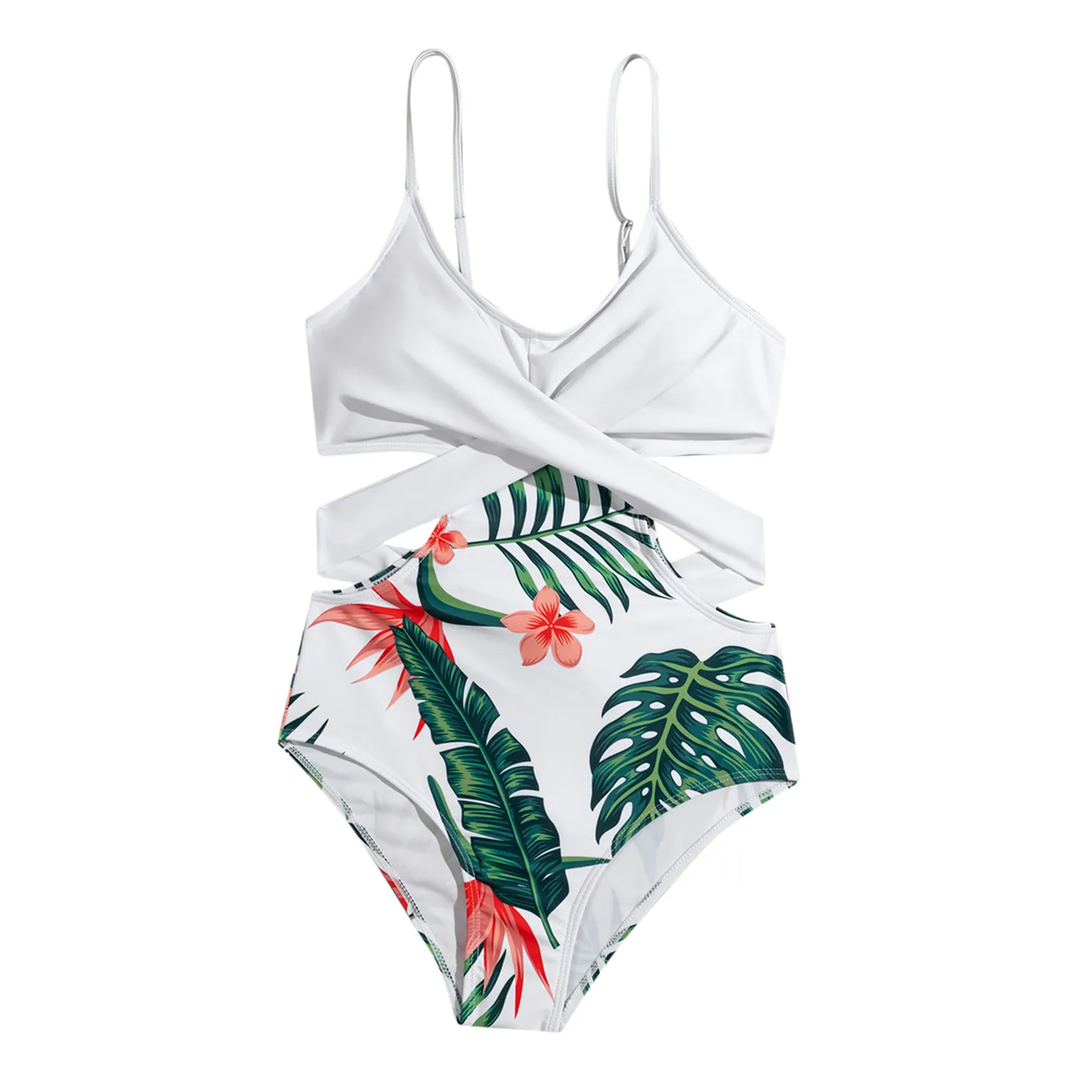 

Women's Swimming Suit 2021 Women Plus Size Swimwear Push Up Padded Mesh Splicing Bikini One Piece Swimsuit bathing suit women