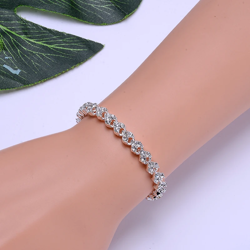 Роскошный браслет из стразовых браслетов pulseira feminina модный обаятельный кристальный наручный цепочка для женщин Бриллиантовые украшения.