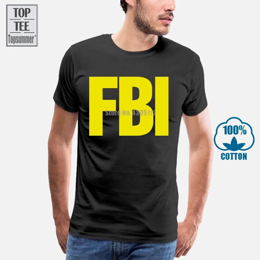 Fbi logo T-Shirt Women T Shirt Oversize Top Summer Cotton Men T-Shirts Summer Men'S T-Shirt Hip Hop T Shirt Graphic T Shirts Men teewining eminem t shirt marshall mathers hiphop tee men women top cotton t shirt summer hip hop clothing tshirt