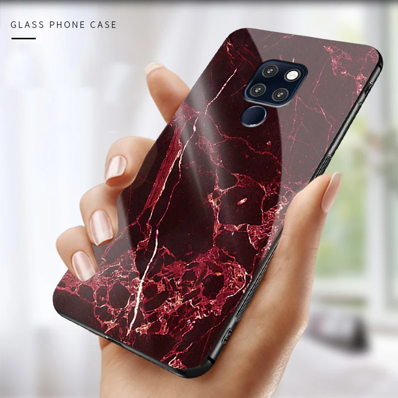 Чехол из закаленного стекла Mate20 X для Huawei Mate 20 Pro чехол HD с мраморным рисунком 20Pro 20X