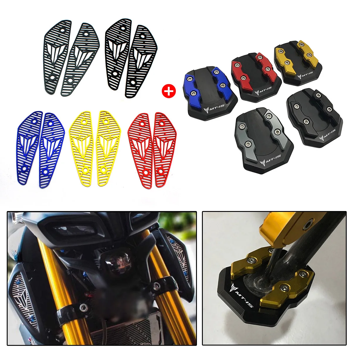 SEMSPEED Мотоцикл с ЧПУ MT 15 логотип воздухозаборник крышка подножка подставка