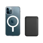 Магнитный чехол 2 в 1 + прозрачный чехол-кошелек для iPhone 12 Pro Max Mini с поддержкой беспроводного зарядного устройства, кожаный держатель для карт