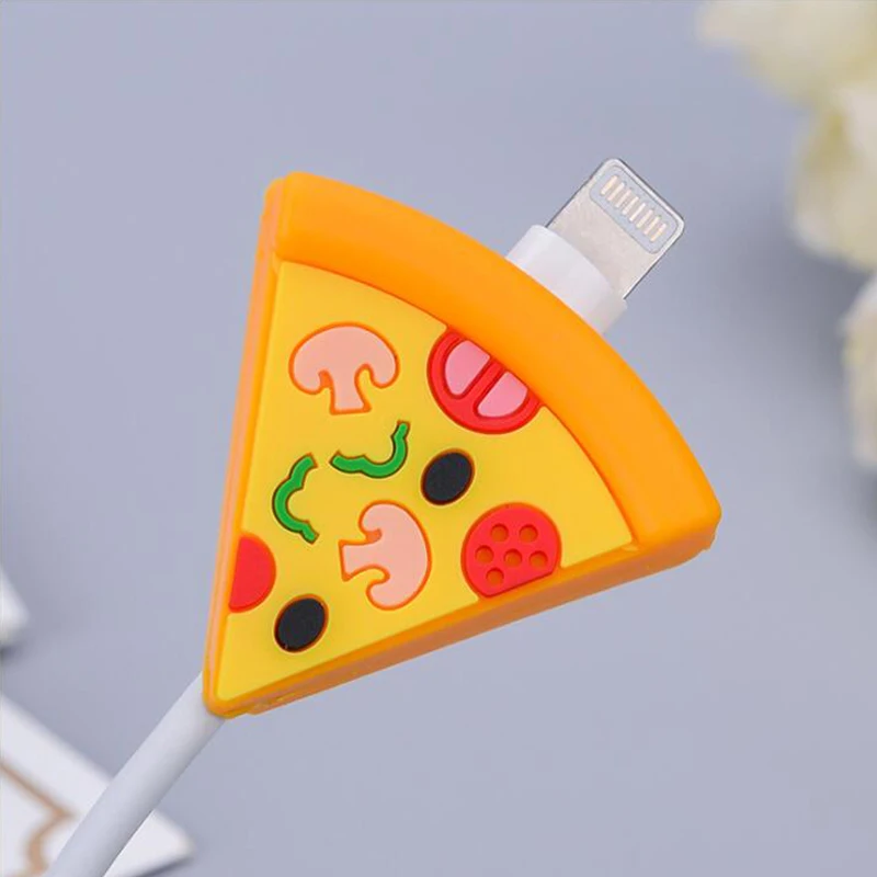 CHIPAL Милая защита для кабеля с фруктами iPhone USB Chompers авокадо пицца зарядное