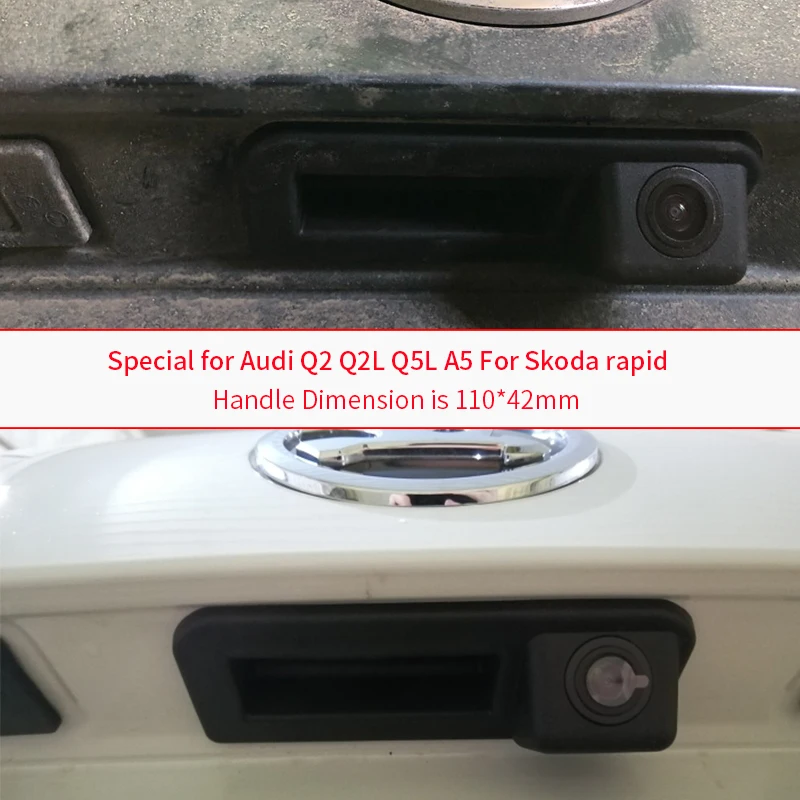 $95.17 HD handle Switch Car Rear View Camera For Audi Q2 Q2L Q5L A5 For Skoda rapid 2020 2021 KODIAQ For Polo For Skoda Rapid FL 2018
