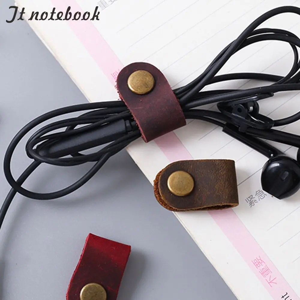 

Genuine leather Snap button Clip Durable Notebook Accessory Planner Decoraction Strong Paper Clip Bookmark