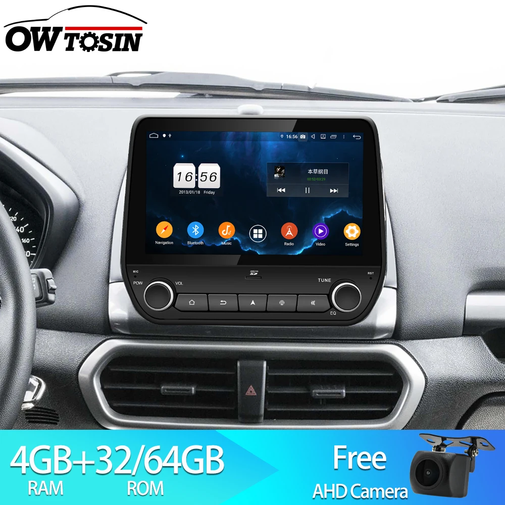 Автомагнитола Owtosin мультимедийный видеоплеер навигация GPS Android 9 0 для Ford Ecosport / Fiesta