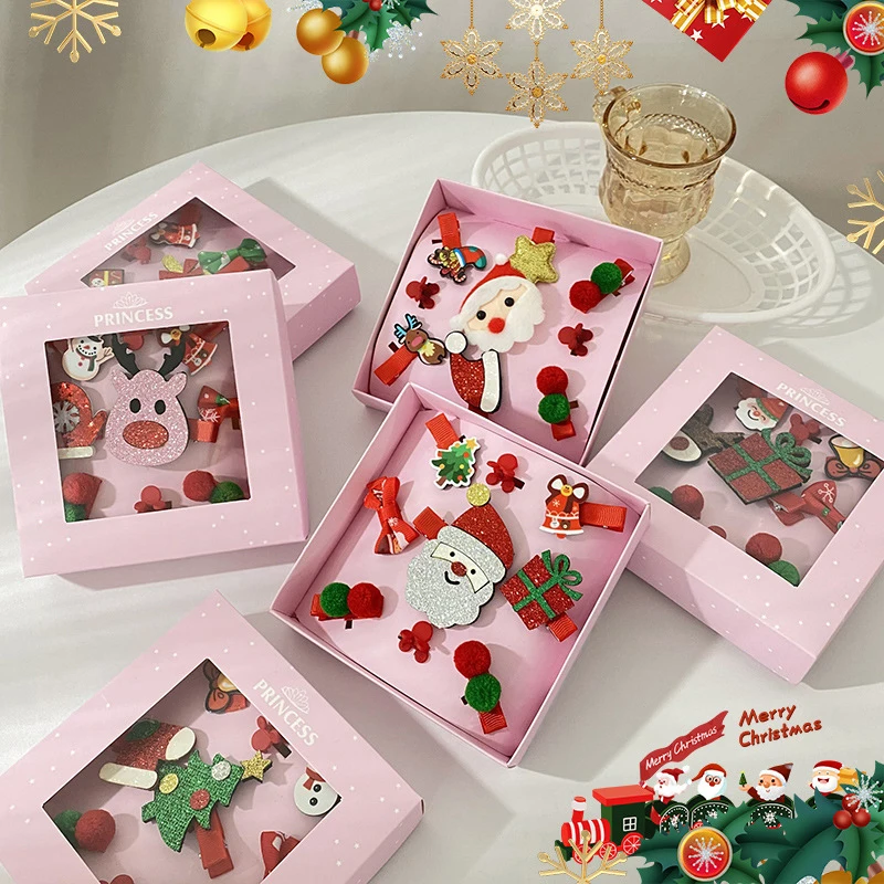 

Sweet Cartoon Hair Clips Set Forest Style Gifts Children's Hair Clips Hair Accessories Christmas Hair Clips Hair Accessories