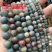 a natural matte indian agates onyx beads natural stone round loose spacer beads for jewelry making diy bracelets 4681012mm