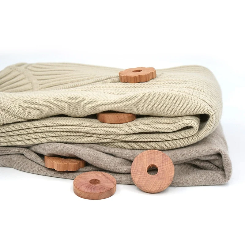 40 packs aromatic cedar blocks for clothes storagenatural cedar wooden rings for hangerscloset storage and drawers free global shipping