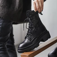 ins hot women ankle boots cowhide upper shoes autumn and winter ladies boots long boots elastic boots short boots snow boots
