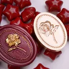 Роза цветы восковая печать 3D тисненые штампы винтажная печатная модель для карт конверты свадебные приглашения подарок рукоделие альбом