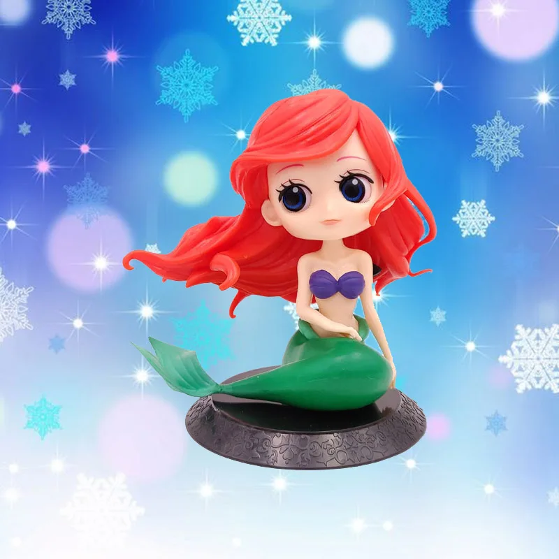 Disney Q Posket Princess Ariel 10-22 см ПВХ экшн-Фигурки игрушки торт украшения для детей