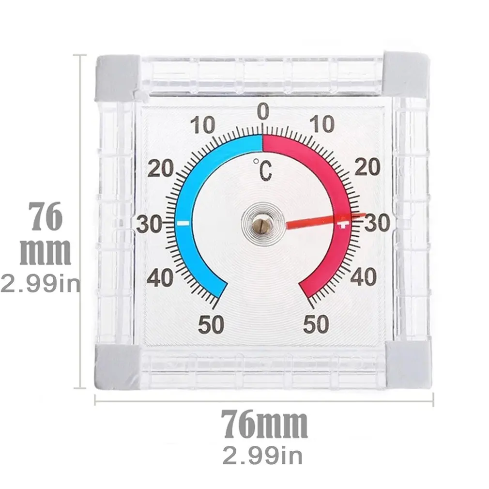 

1pcs Square Plastic Door And Window Thermometer Indoor Outdoor Wall Garden Dial Measuring Thermometer Instrument