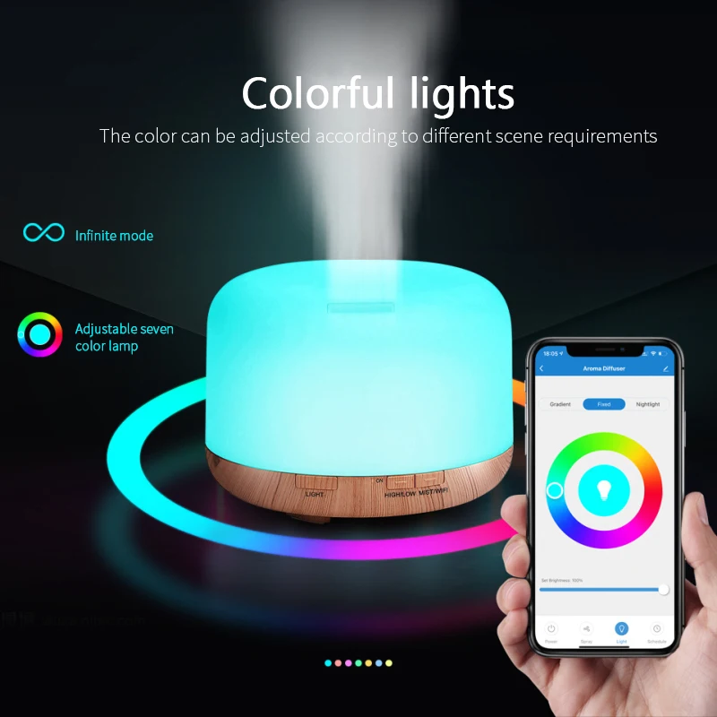 

Tuya Smart Wifi Aromatherapy Diffuser Humidifier Air Dampener Diffuser Machine Essential Oil Ultrasonic Mist Maker Quiet