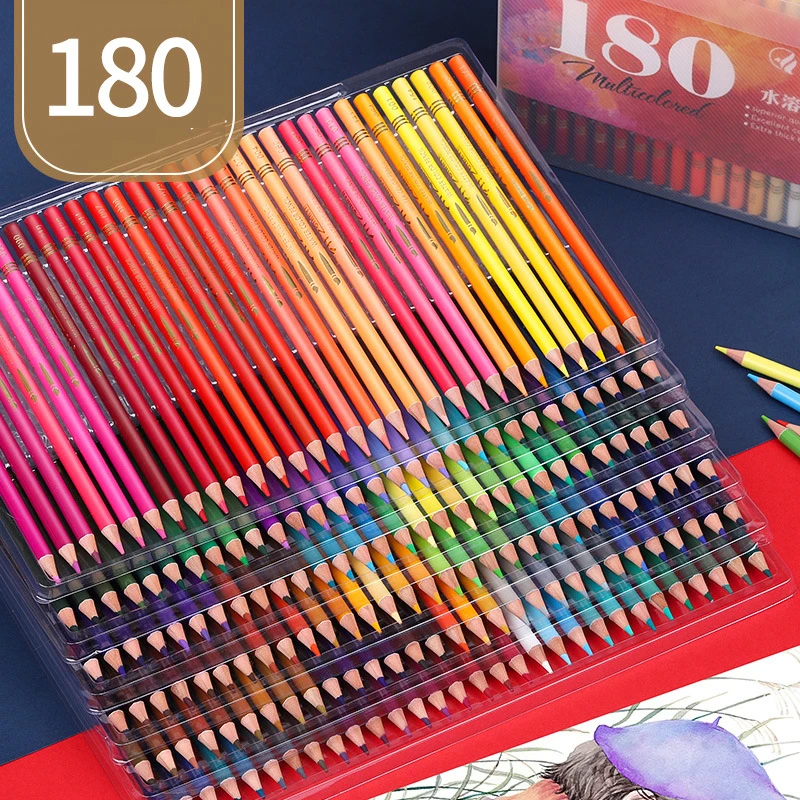 

180 Colored Pencils Set for Artist Sketch Painting Professional Watercolor OilColor Drawing Pencils for School Art Supplies Gift