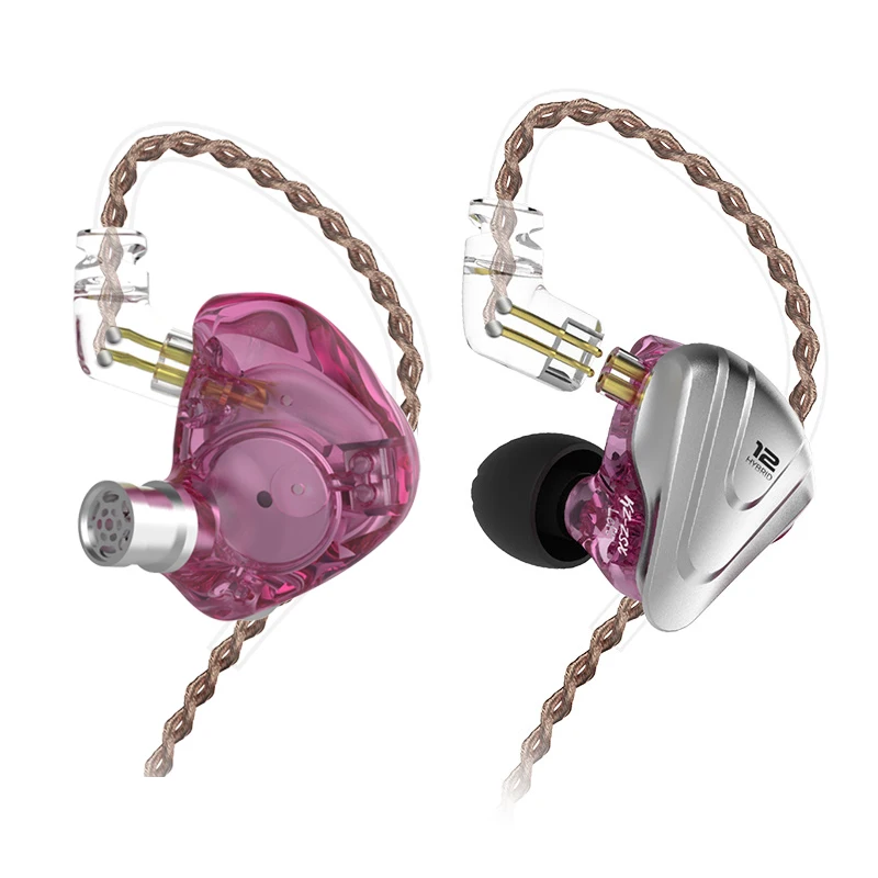 Гибридные наушники с 12 драйверами 2DD + 10BA настоящие HiFi стерео басовые для iPhone Xiaomi