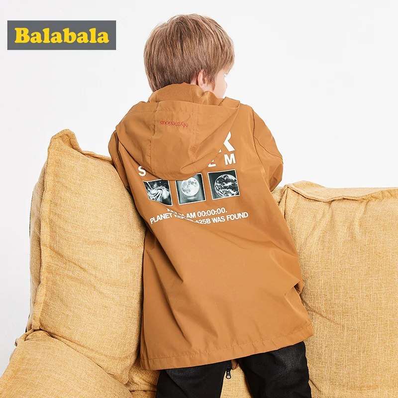 Новинка 2019 Весенняя Детская куртка Balabala для мальчиков детское теплое пальто
