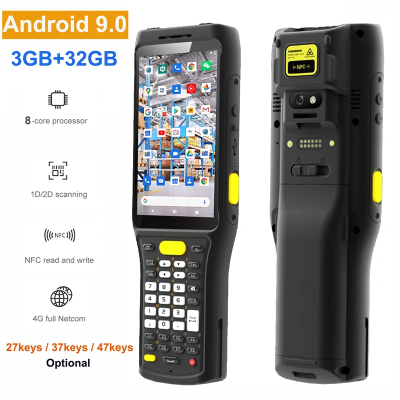 

Long Range Scanning and Reading Distance PDA Androd 9.0 Handheld Computer With Logistics Warehousing Data Collector