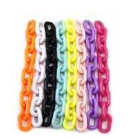 200 mixed color acrylic oval linking rings open chain beads 15x10mm connector chain for necklace bracelet