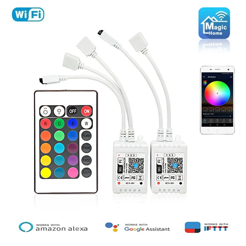 DC5V 24V RGB ленты 5050 2835 Светодиодный Wifi Управление Wi Fi светодиодный полосы ИК пульт