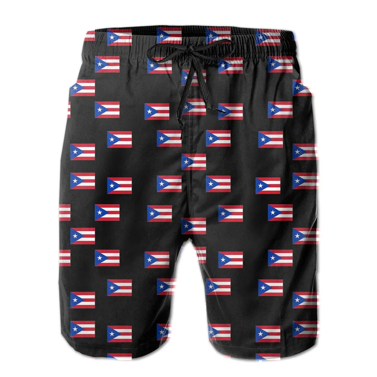 

R333 Casual Boricua Shorts Breathable Quick Dry Funny Joke Male Shorts