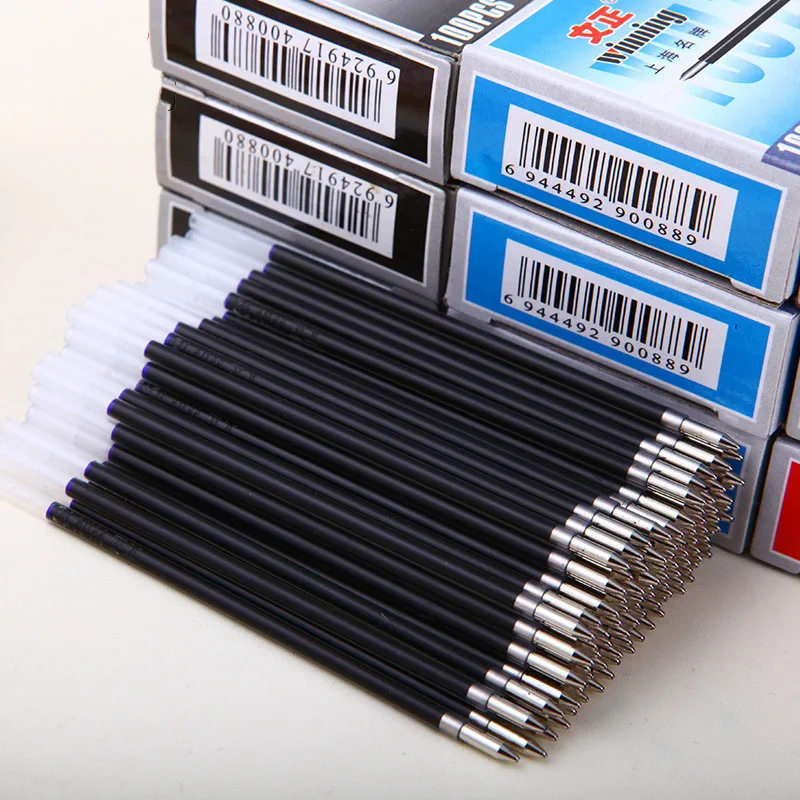 100 шт. масляные стержни для письма красные черные синие зеленые|Шариковые ручки| |