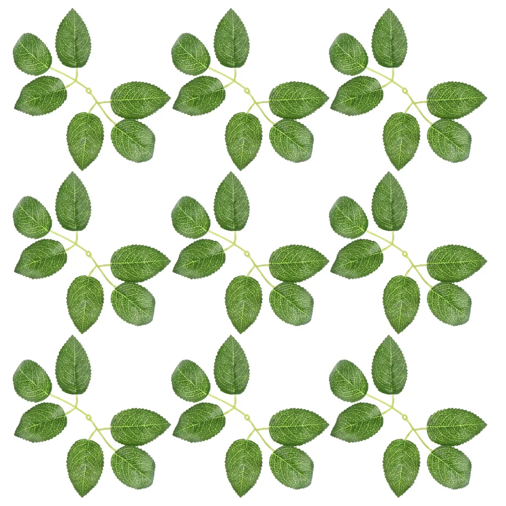 

100 Pcs Artificial Rose Leaves Simulation Leaves Flower Arrangement Ornament