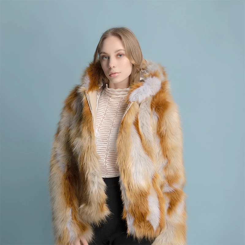 Осень-зима 2019 новинка Женское пальто из искусственного меха свободное с