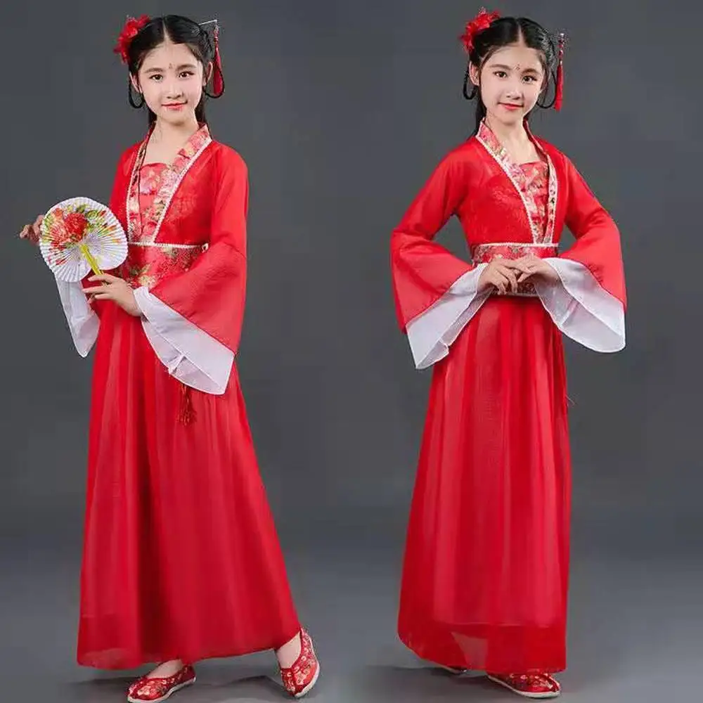 Hanfu древний китайский традиционный веер для танцевального костюма девочек