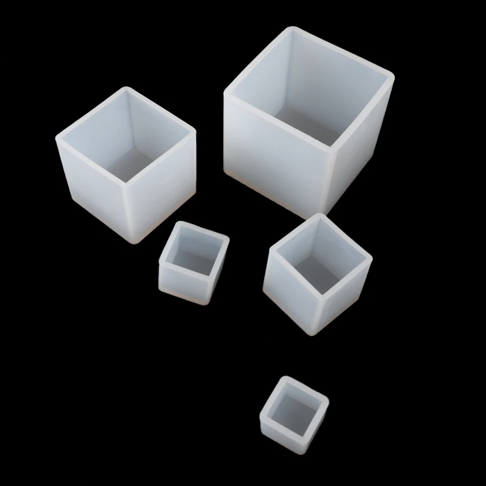 1 шт. прозрачный Square Cube силиконовые формы с украшением в виде кристаллов