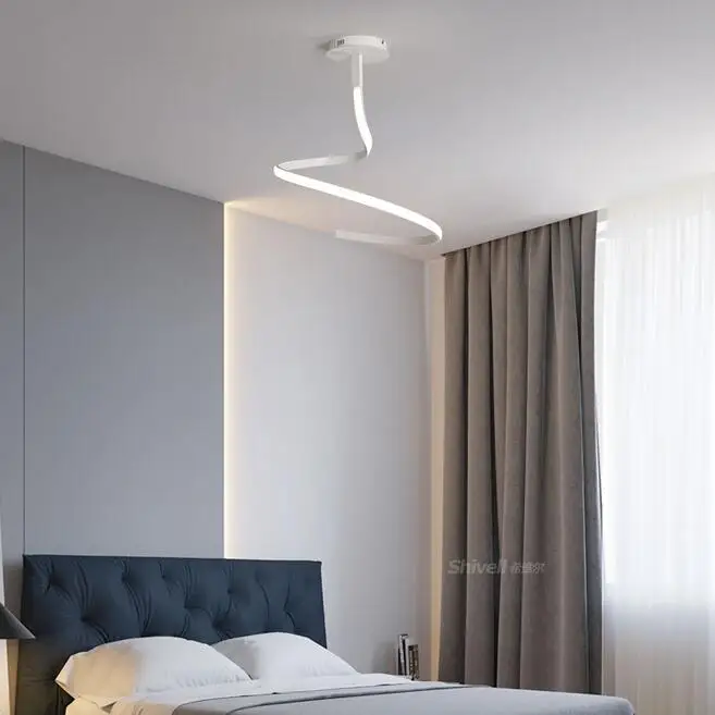 Новая акриловая современная светодиодная потолочная черная люстра Светильники